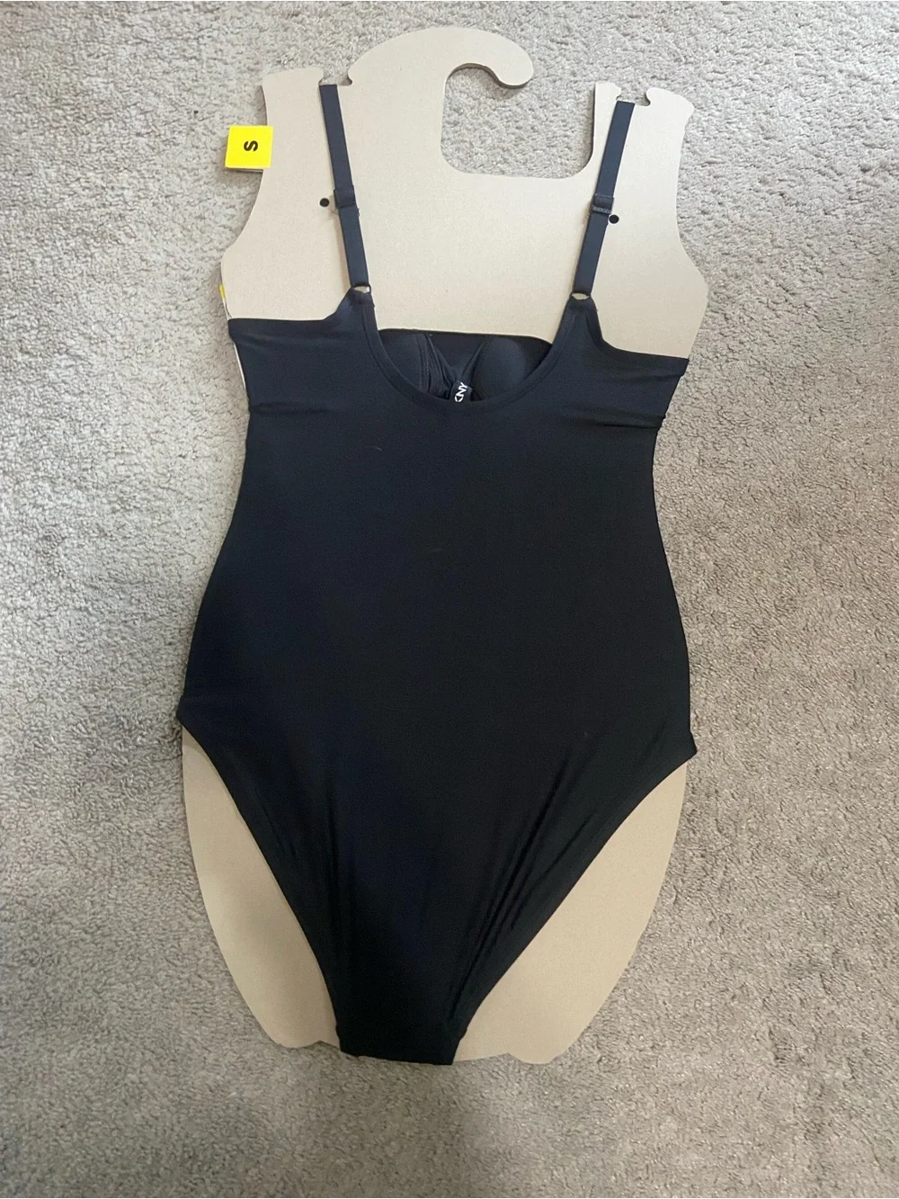 DKNY Women's NWT Black One Piece Bathing Suit Size Small - Picture 4 of 8
